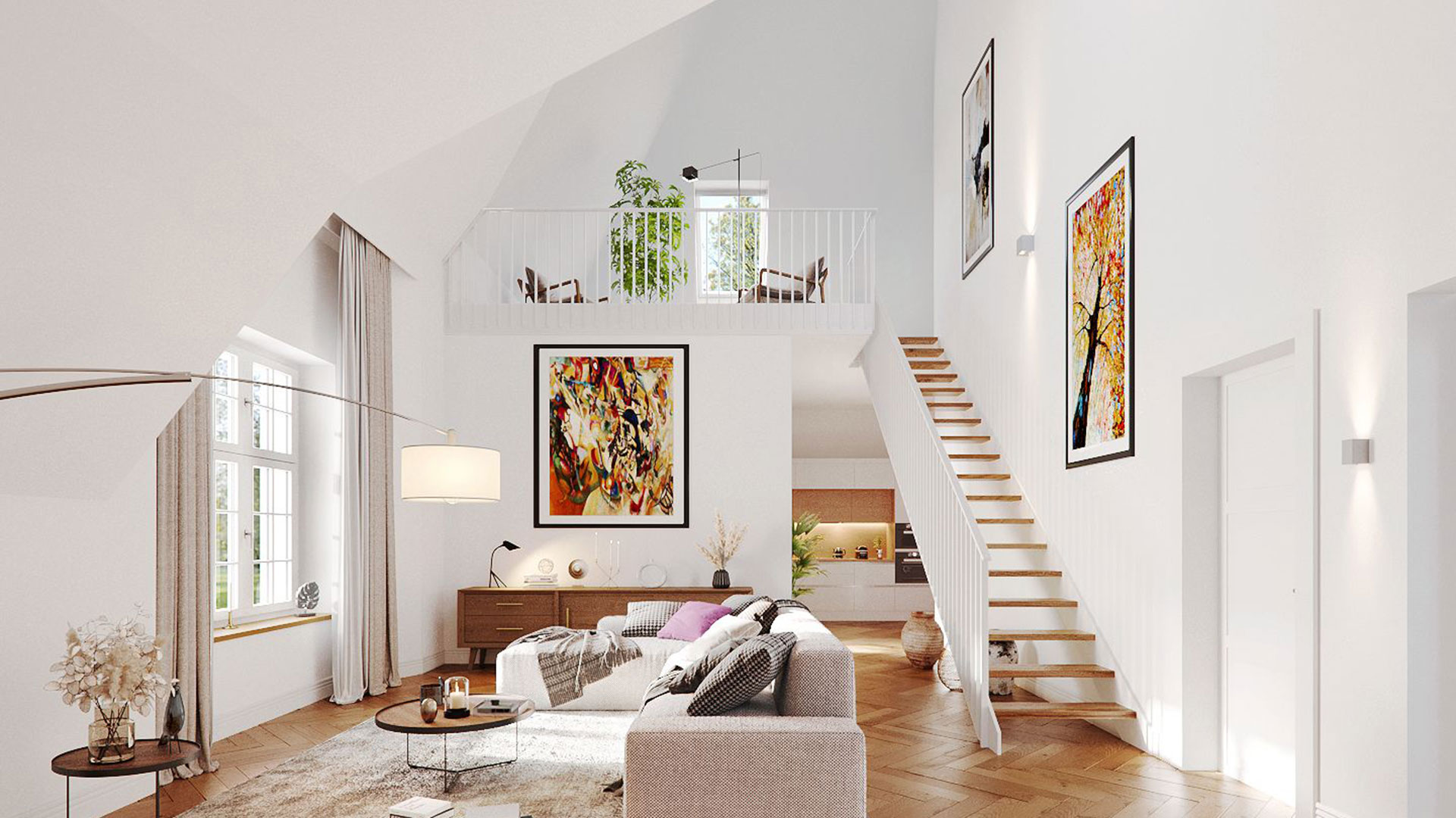 HausArbor_Visualisierung_Wohnzimmer_Haar